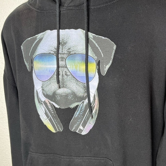 Three Layer By Andson Apparel Dog Discoloration Imperfection Hoodie - Picture 2 of 7